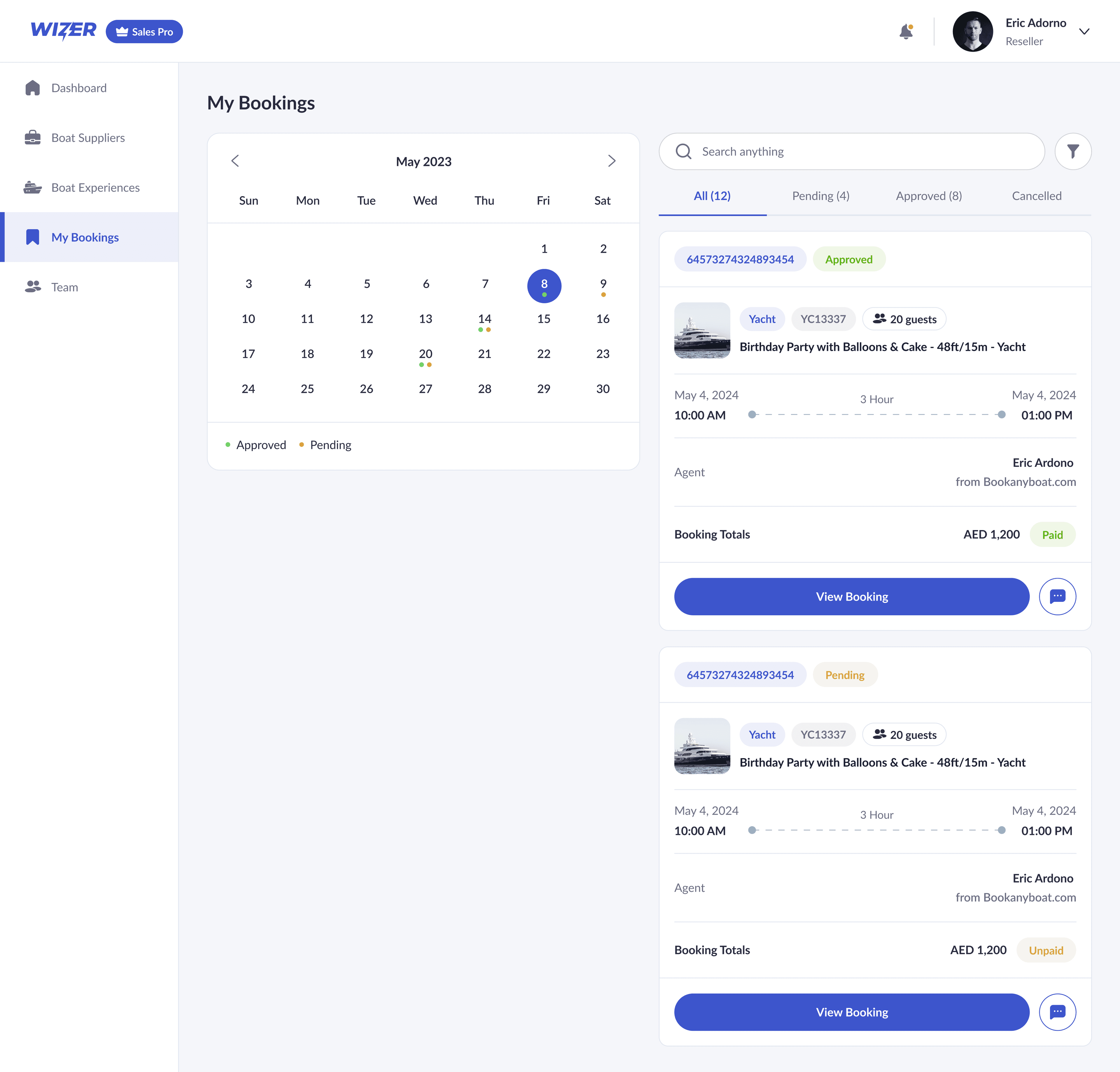 booking management