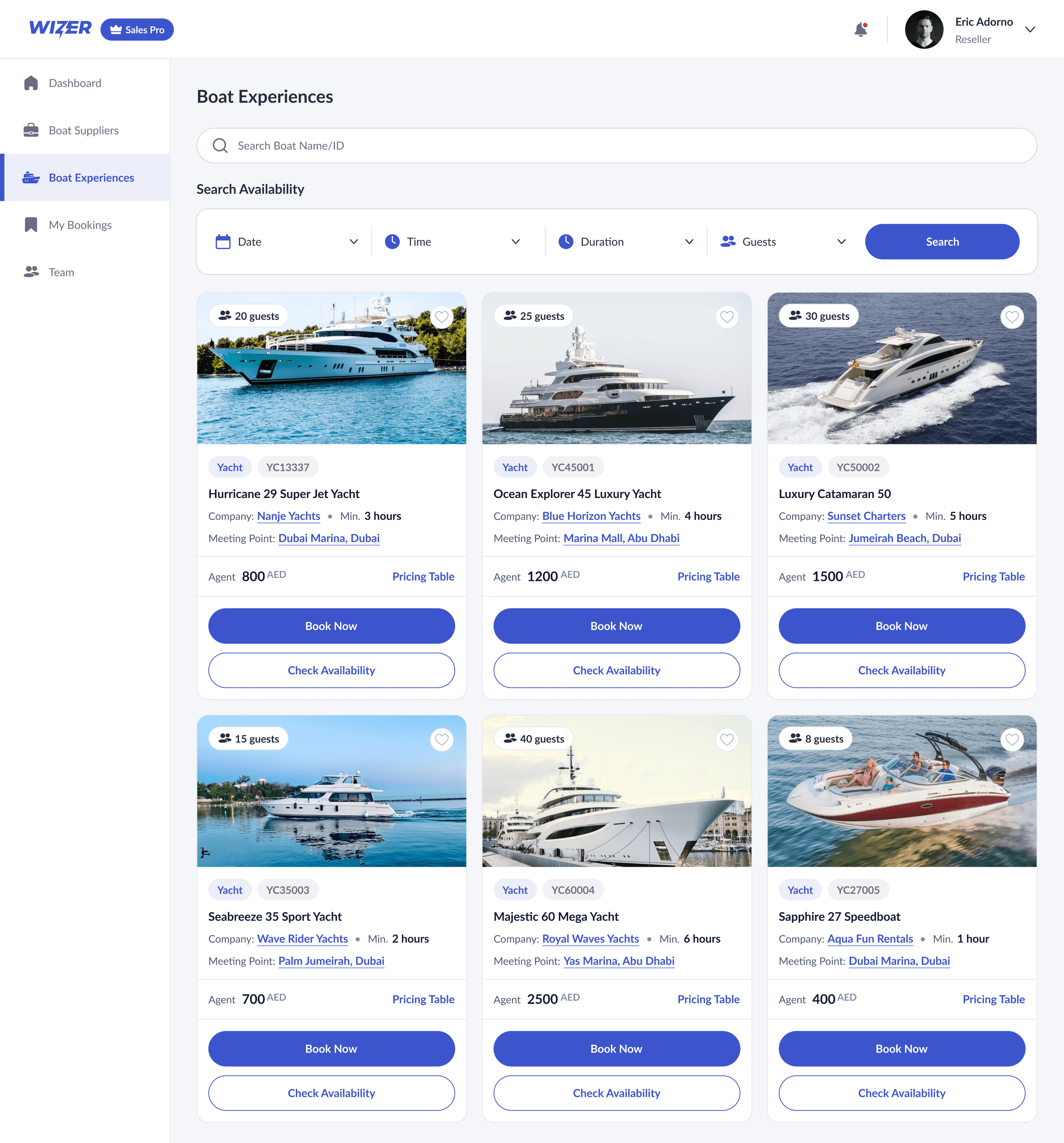Centralized Yacht Listings