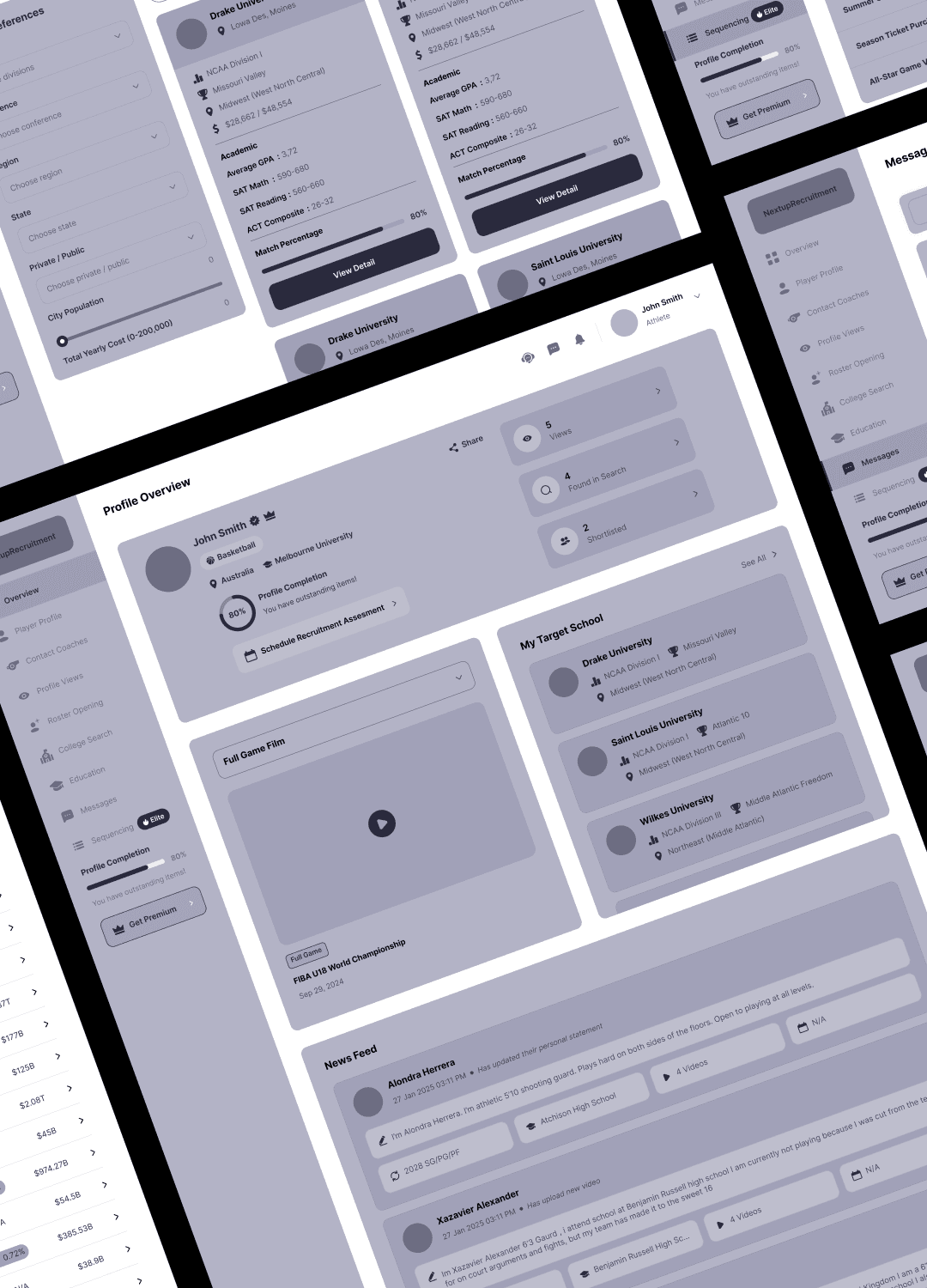 Wireframe NextUp Recruitment