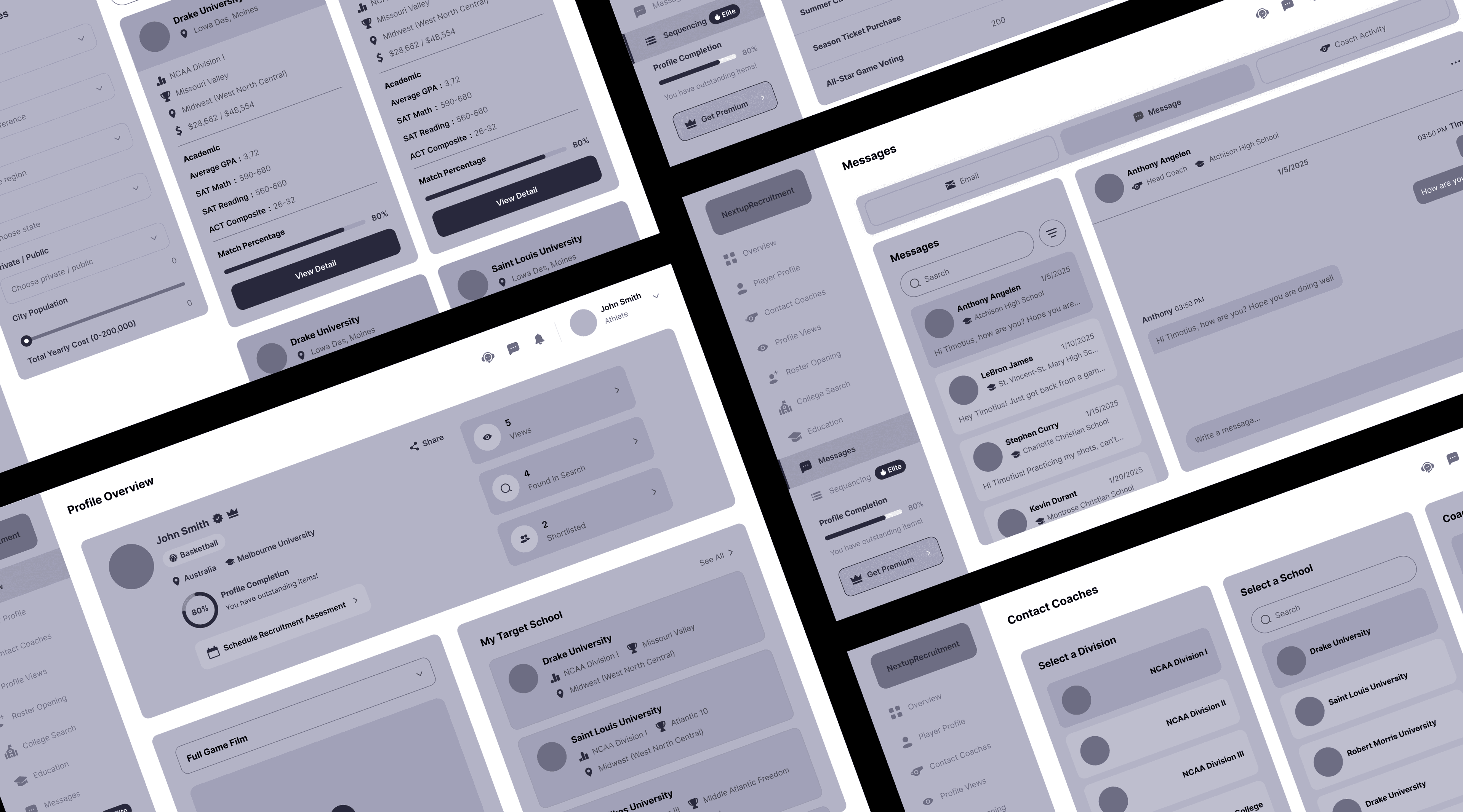 Wireframe NextUp Recruitment
