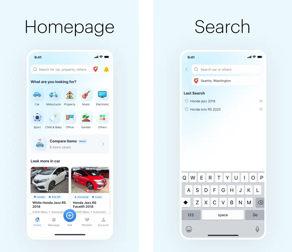 Homepage Mobile